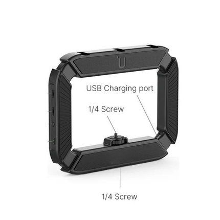 Rechargeable Handheld LED Ring Light Video Rig 20W Bi-Colour 2500–8500K with Phone Mount