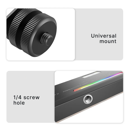 Compact RGB Pocket LED Light with Adjustable White Balance & USB-C Recharge for Content Creators