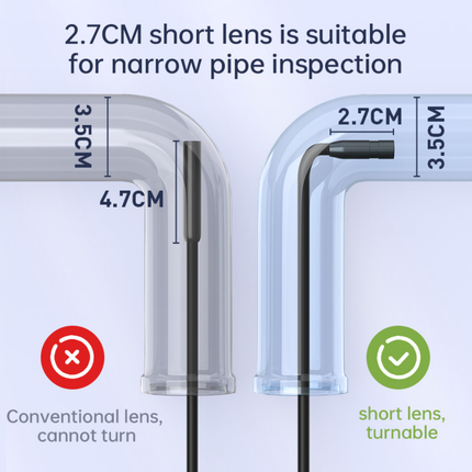 Professional Pipe & Drain Inspection Camera with 4.3-Inch Screen – Waterproof Industrial Endoscope