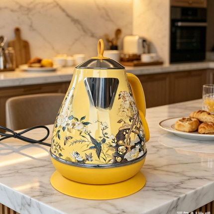 Compact 2000W Electric Kettle 1.7L Stainless Steel with Cordless Base