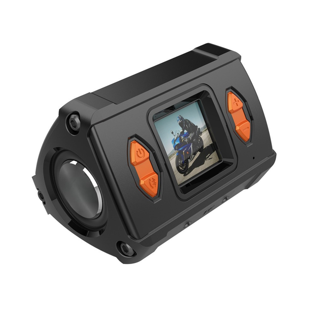 Motorcycle Dash Camera with 1080P Video Recording and 5W Waterproof Bluetooth Speaker