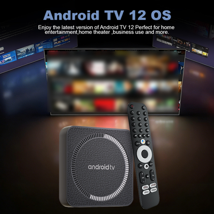 4K Android TV Box Media Player, Android 12, 4GB RAM, 32GB Storage, Dual WiFi