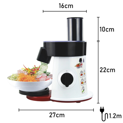 Multifunction 6-in-1 Electric Vegetable Cutter, Slicer & Food Chopper for Home Use