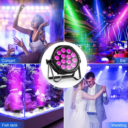 IP65 Waterproof RGBW Stage Par Light 14x10W LED Outdoor Indoor Event Lighting DMX Sound Activated Control