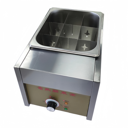 9 Grid Electric Oden Cooker Stainless Steel Skewer Hot Pot Warmer 1200W for Food Stall