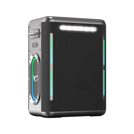 Portable Bluetooth Karaoke Speaker with RGB Lighting, Remote Control and Rechargeable Battery