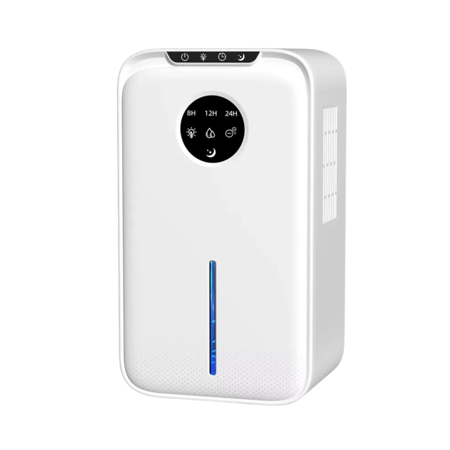 Compact Portable Dehumidifier for Home with 2.5L Tank and Drain Outlet
