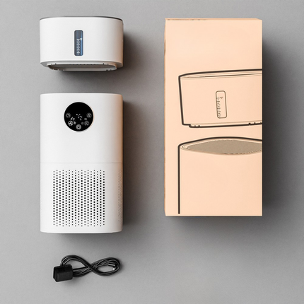 Compact Personal Air Purifier Humidifier with Air Quality Display for Home Office