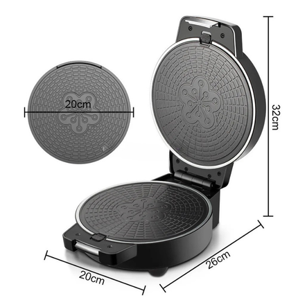 1000W Electric Bubble Waffle Maker, Stainless Steel Nonstick Coating, Compact Home Use Appliance
