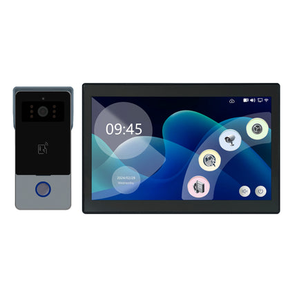 Smart WiFi Video Intercom Door Phone, 10" LCD Touchscreen, 1080P HD, RFID Unlock, Memory Card Ready