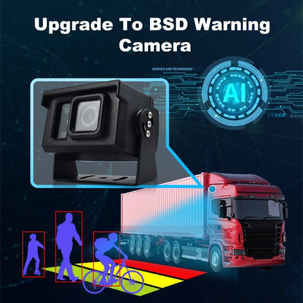 Vehicle Blind Spot Camera System 720P with Alarm Alert Waterproof Black