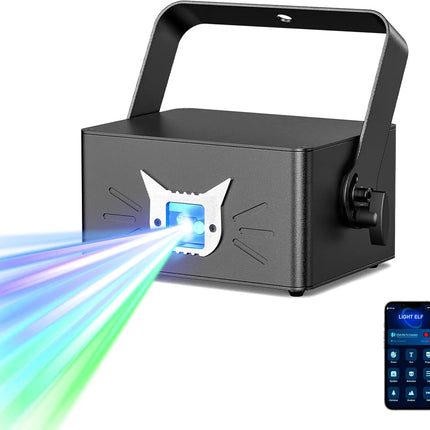 Wireless RGB 3D Laser Projector for DJ & Events – App Controlled Party Lighting System
