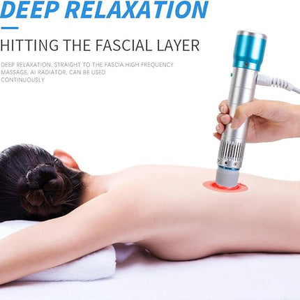 Handheld Massage Machine Portable Vibration Relaxation 10 Adjustable Heads White