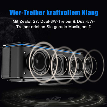 Cordless 12W Bluetooth Speaker with Mobile Charging & 15-Hour Battery Life