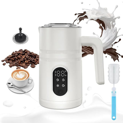 Premium 4-in-1 Milk Foam Maker & Warmer – Quiet 400W Electric Frothing System for Home Coffee Bar