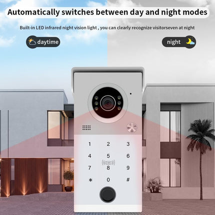 Smart Video Doorbell Intercom Kit with 7 Inch Touch Screen, 2MP Camera, Tuya App & IP65 Outdoor Unit