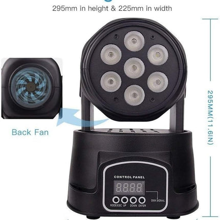 70W RGBW LED Moving Head Stage Light with DMX Control Strobe Effect for DJ Party Event Lighting