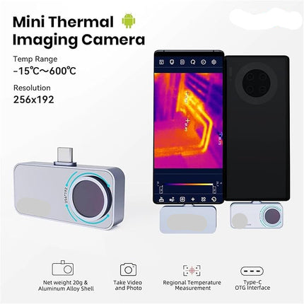 Mini Thermal Imaging Camera for Android Phones 256x192 HD Infrared 6 Color Modes