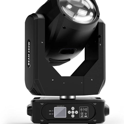 Professional Moving Head Beam Light with Dual Prism Effects, 17 Pattern Gobos & DMX/Sound Control