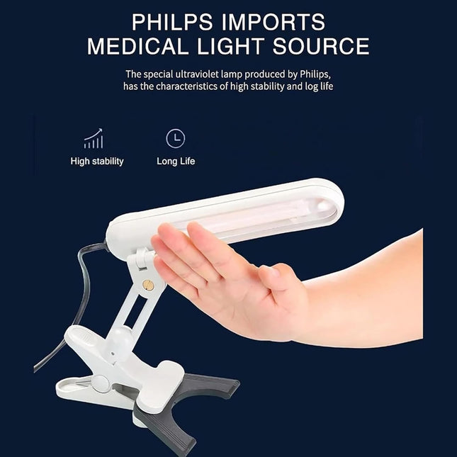 Portable 311nm UVB Photorelaxation Lamp with Philips Bulb for Targeted Skin Care & Pigmentation Support