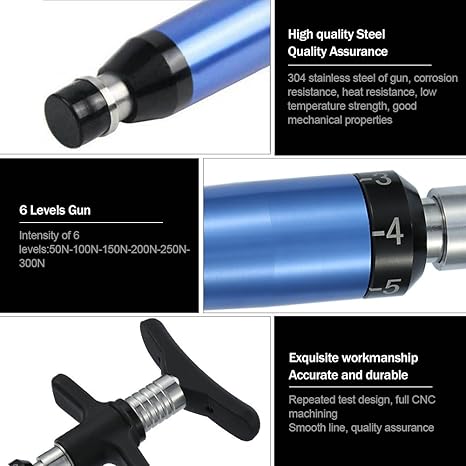 Portable Manual Pistol Grip Tool – Adjustable Resistance, Mirror Blue, Ergonomic Design