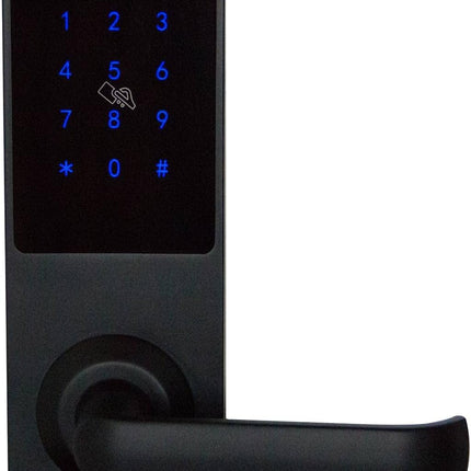 Keyless Bluetooth Door Lock with Password, RFID Card & Mechanical Key for 35-100mm Doors