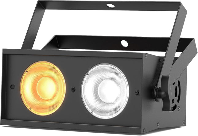 120W LED COB Stage Spotlight with Cool & Warm White, DMX Uplight for Events and Performances
