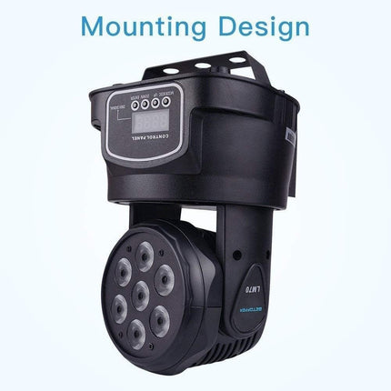 70W RGBW LED Moving Head Stage Light with DMX Control Strobe Effect for DJ Party Event Lighting