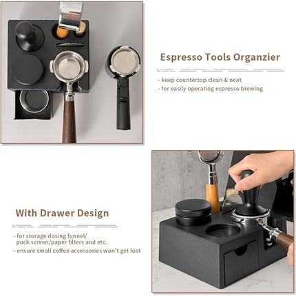 51mm Coffee Tamper Set 3-Piece Espresso Press Tool for Cafe and Home Use