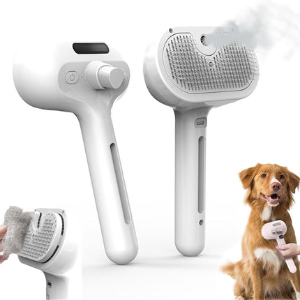 Portable Self-Cleaning Steam Pet Brush with Water Tank for Dogs and Cats
