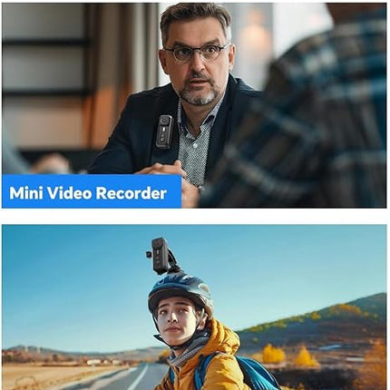 Small HD 4K Chest Mount Camera, Wireless WiFi Cycling and Personal Recording Device