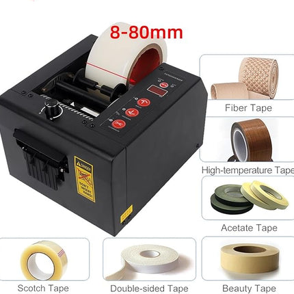 Electric Desktop Tape Dispenser with PLC Precision Cutting (5–80mm Width, Adjustable Length)