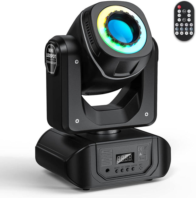 24W Moving Head LED Stage Light with 8 Colours, Sound Activation & DMX512 Control