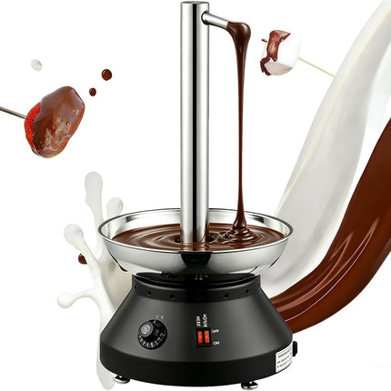 Chocolate Fountain Machine 230W 4-Tier Party Dessert Fountain for Chocolate & Fondue, Black