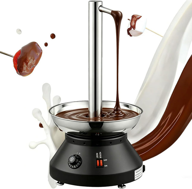 Chocolate Fountain Machine 230W 4-Tier Party Dessert Fountain for Chocolate & Fondue, Black