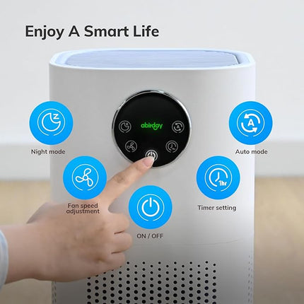 Smart WiFi Air Purifier with UV & Ion Technology, Sleep Mode, Quiet 55dB Operation, 580m³/h CADR