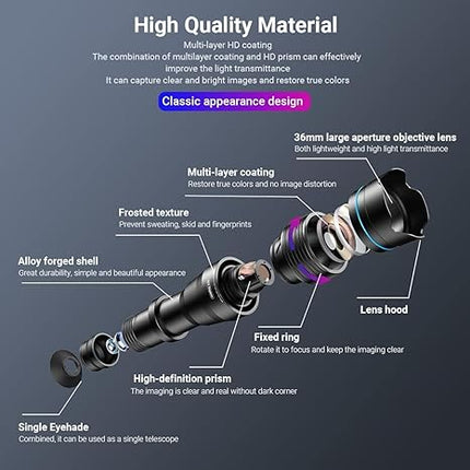 Professional Long-Distance Mobile Camera Lens Kit with Monocular & Tripod