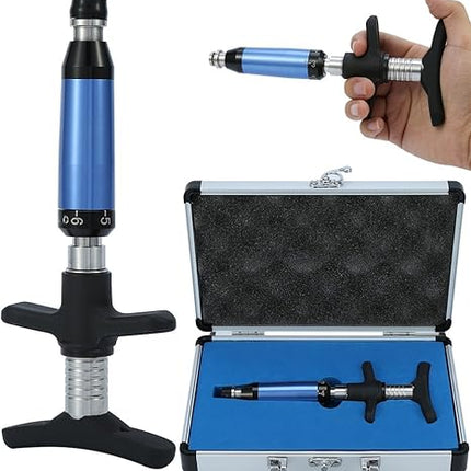 Portable Manual Pistol Grip Tool – Adjustable Resistance, Mirror Blue, Ergonomic Design