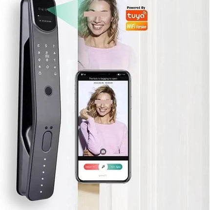 Advanced Smart Door Lock System with Face Recognition, Fingerprint Scanner, App Control & Security Alarm
