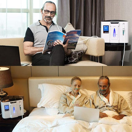 Portable 7L Oxygen Concentrator with HD Touch Screen, Adjustable 30–90% Oxygen Flow for Home and Travel