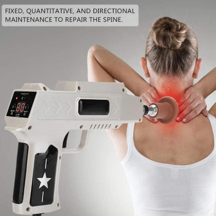 Silver Grey Percussion Muscle Massage Gun – 10 Attachments, 6 Speed Settings (750N Power)