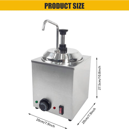 Countertop Sauce Warmer Dispenser 650W for Toppings, Gravies and Sauces