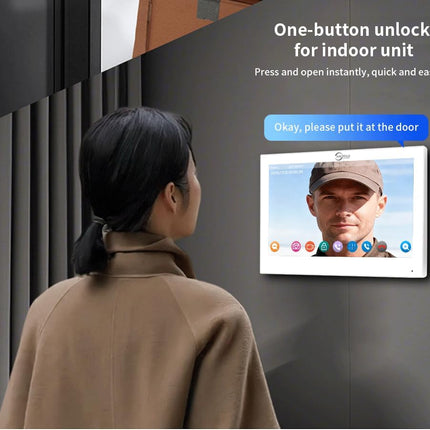 Smart Video Doorbell Intercom Kit with 7 Inch Touch Screen, 2MP Camera, Tuya App & IP65 Outdoor Unit