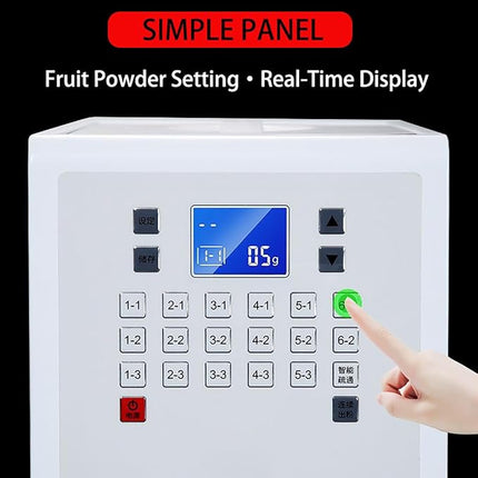 Commercial Powder Dispenser Machine 3.5L Electric Automatic Stainless Steel White