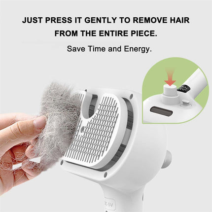 Portable Self-Cleaning Steam Pet Brush with Water Tank for Dogs and Cats