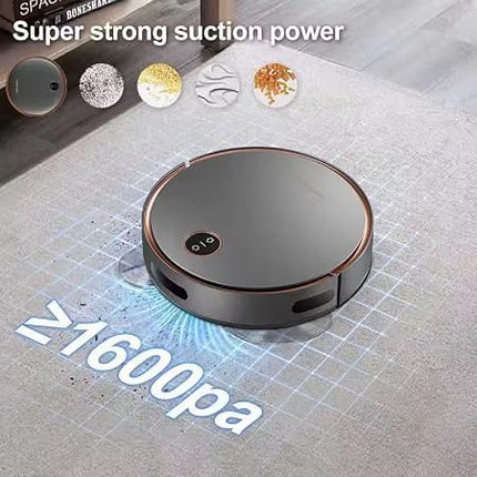 Portable Smart Robot Vacuum & Mop Cleaner 2-in-1 with Remote Control and Auto Charging
