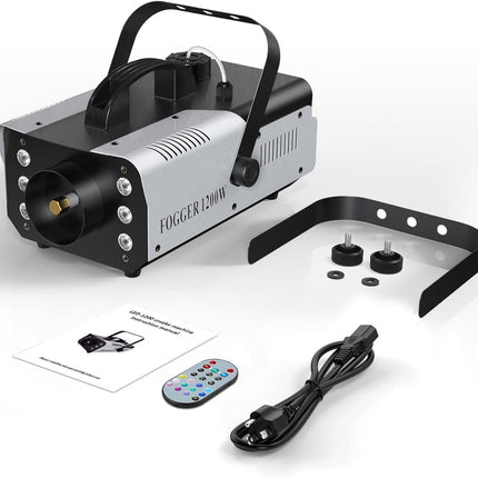 Wireless Fog Machine with Built-In LED Lights for Parties, DJ Events & Stage Effects