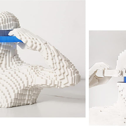 Modern Decorative Resin Sculpture 40cm with Acrylic Highlights