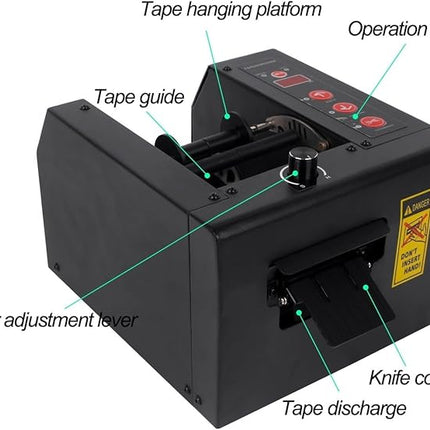 Electric Desktop Tape Dispenser with PLC Precision Cutting (5–80mm Width, Adjustable Length)