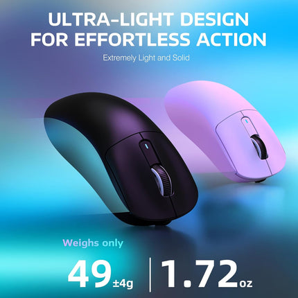 High-Performance Rechargeable Gaming Mouse with Ultra-Fast Optical Tracking & Triple Wireless Connection